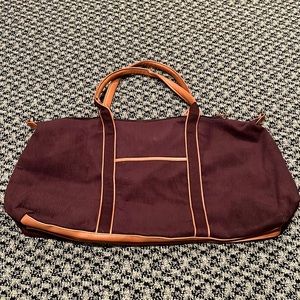 DSW Corduroy Faux Leather Travel Duffel Bag